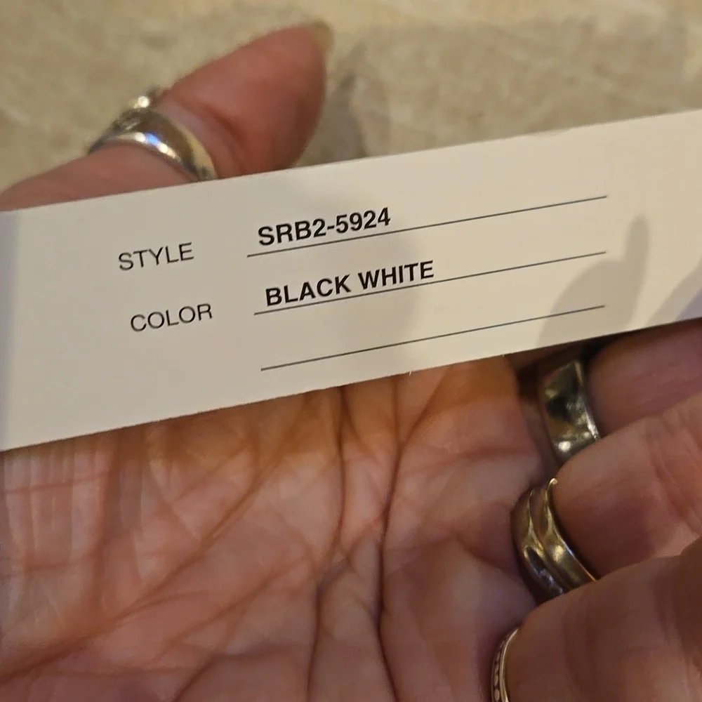 New Sondra Roberts Squared Black/White Beaded Versatile Clutch - Picture 3 of 11